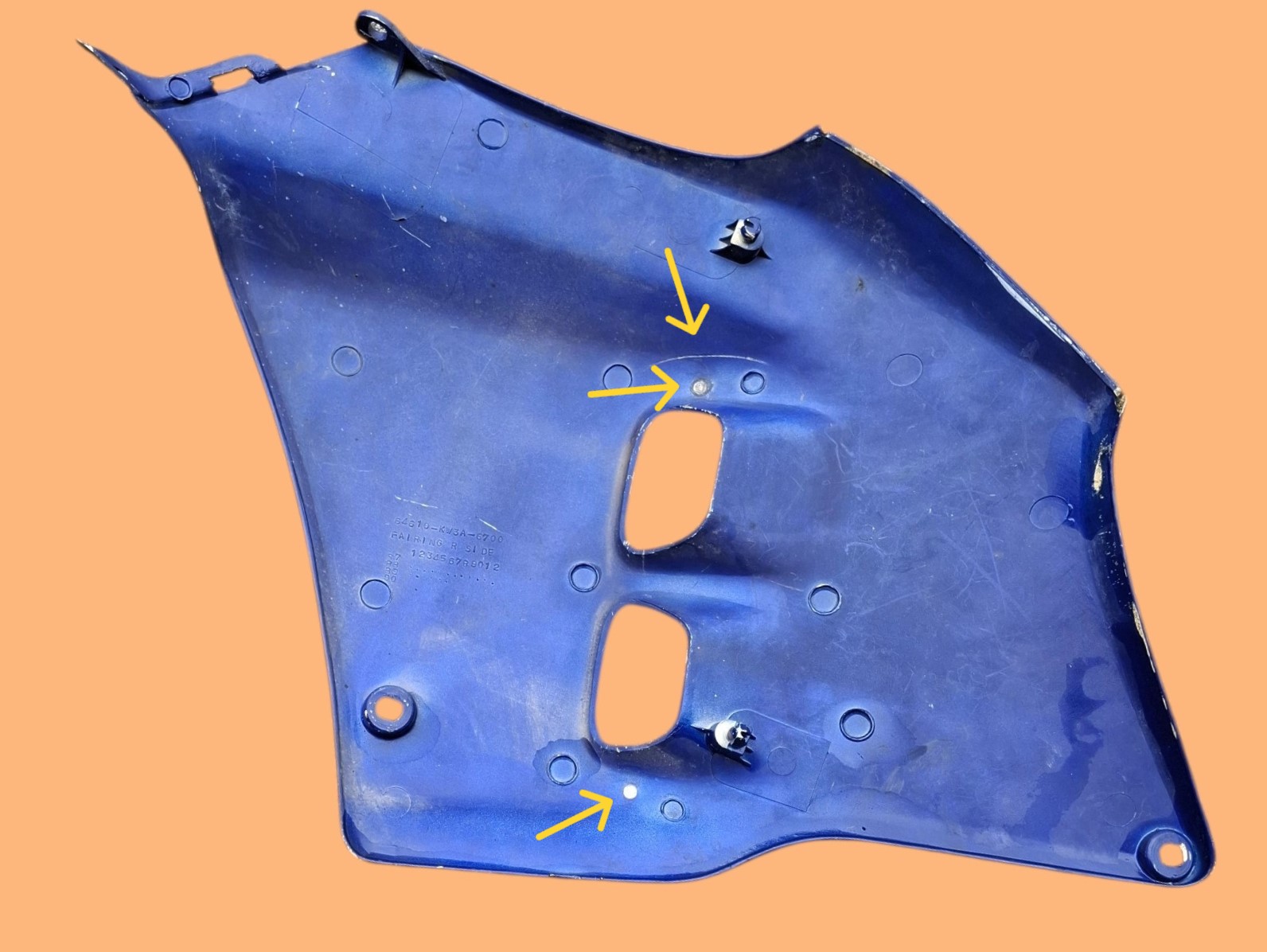 Flanc droit de carénage de HONDA 250 NX – Image 2